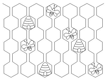 E2E Hexie Honey Bees