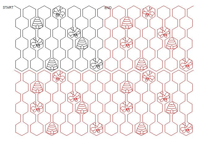 E2E Hexie Honey Bees